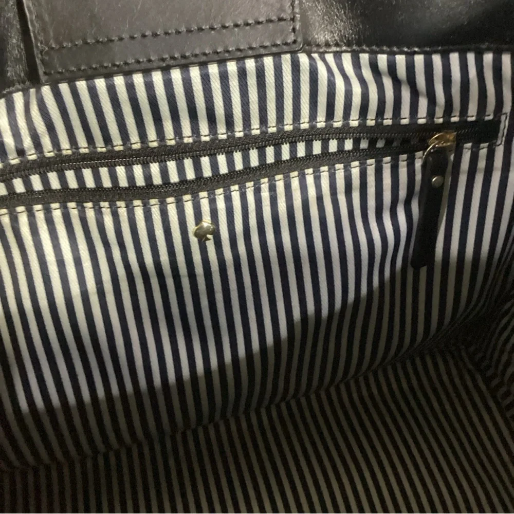 Kate Spade Wise Quinn Metallic Owl Leather Tote Shoulder Bag Ultra Rare